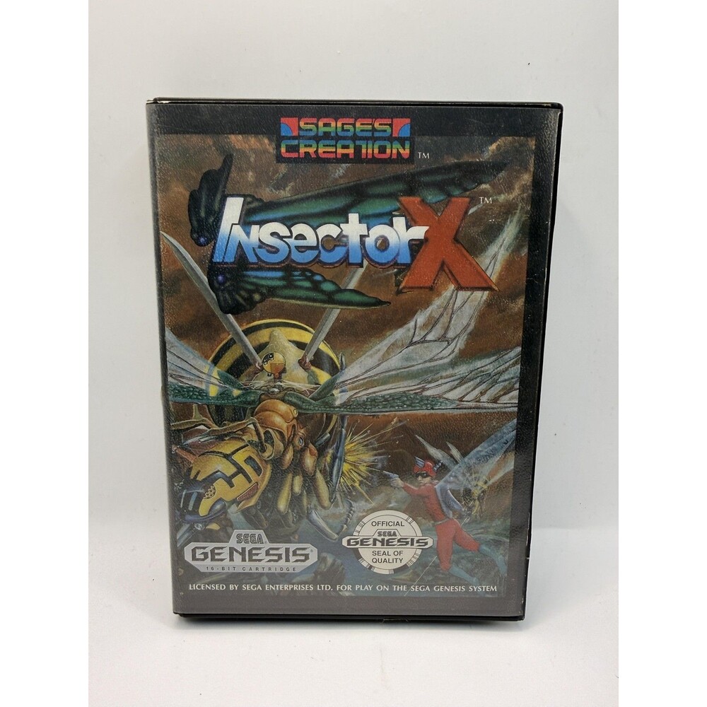 Insector X Sega Genesis 1989 Game Complete CIB NTSC-U/C Shoot 'Em Up Japan
